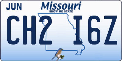 MO license plate CH2I6Z