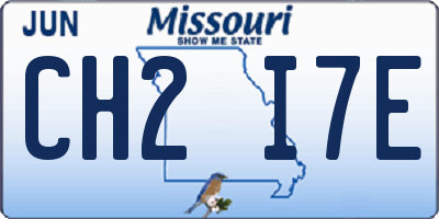 MO license plate CH2I7E