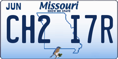 MO license plate CH2I7R