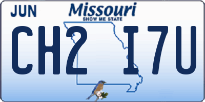 MO license plate CH2I7U