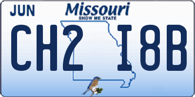 MO license plate CH2I8B