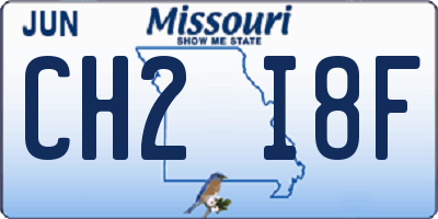MO license plate CH2I8F