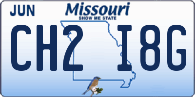 MO license plate CH2I8G