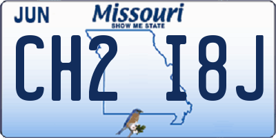 MO license plate CH2I8J