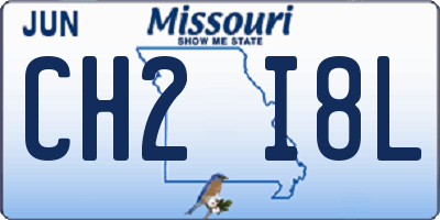 MO license plate CH2I8L