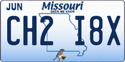 MO license plate CH2I8X
