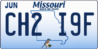MO license plate CH2I9F
