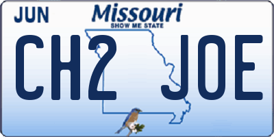 MO license plate CH2J0E