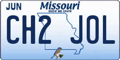 MO license plate CH2J0L