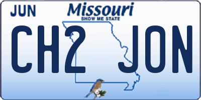 MO license plate CH2J0N