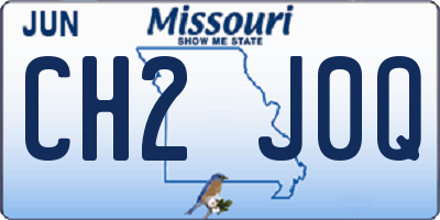 MO license plate CH2J0Q