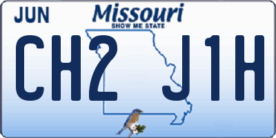 MO license plate CH2J1H
