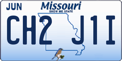 MO license plate CH2J1I