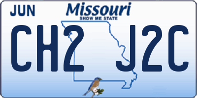 MO license plate CH2J2C