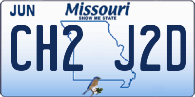 MO license plate CH2J2D