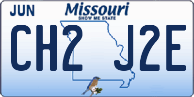 MO license plate CH2J2E
