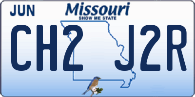 MO license plate CH2J2R