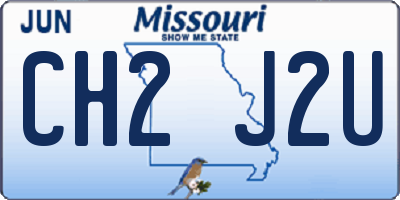 MO license plate CH2J2U