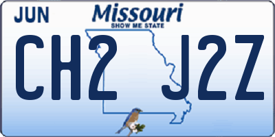 MO license plate CH2J2Z