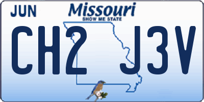 MO license plate CH2J3V