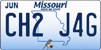 MO license plate CH2J4G