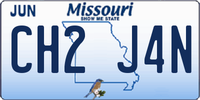 MO license plate CH2J4N