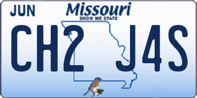 MO license plate CH2J4S