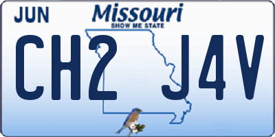 MO license plate CH2J4V