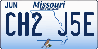MO license plate CH2J5E