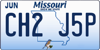 MO license plate CH2J5P
