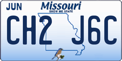 MO license plate CH2J6C