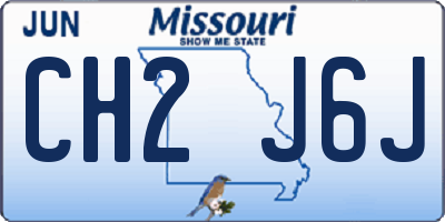 MO license plate CH2J6J