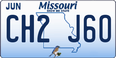 MO license plate CH2J6O