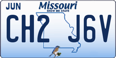 MO license plate CH2J6V