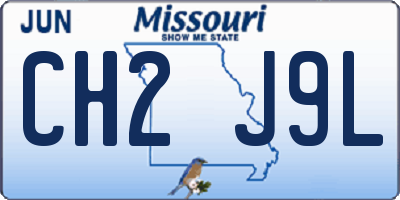 MO license plate CH2J9L