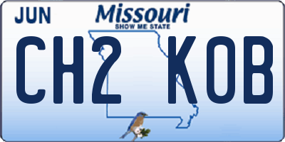 MO license plate CH2K0B