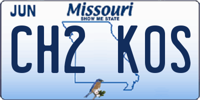 MO license plate CH2K0S