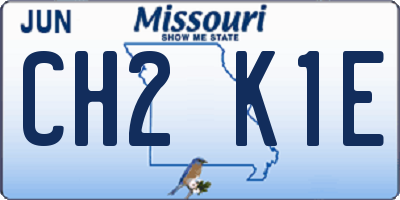 MO license plate CH2K1E