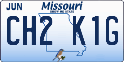 MO license plate CH2K1G