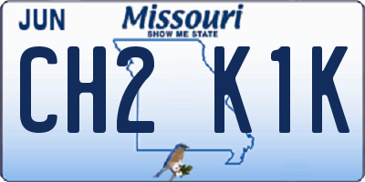 MO license plate CH2K1K