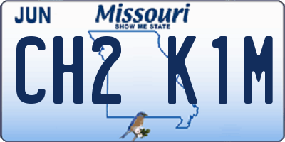 MO license plate CH2K1M