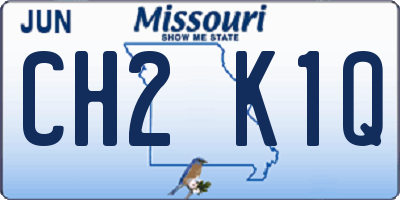 MO license plate CH2K1Q