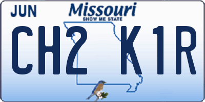 MO license plate CH2K1R