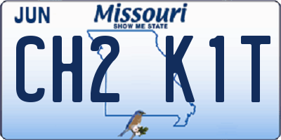 MO license plate CH2K1T