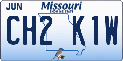 MO license plate CH2K1W