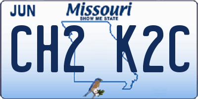 MO license plate CH2K2C