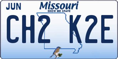 MO license plate CH2K2E