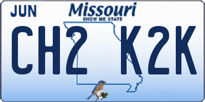MO license plate CH2K2K