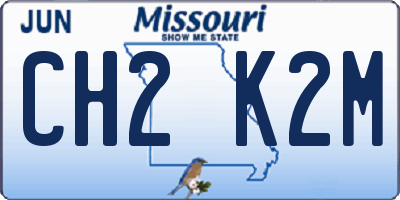 MO license plate CH2K2M