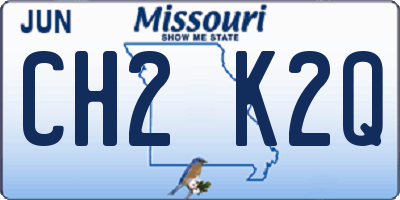 MO license plate CH2K2Q
